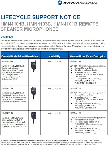 Miniatura 6 de Motorola Solutions XVP PMMN4135B APX Next - Micrófono con altavoz remoto, claridad de audio superior, volumen fuerte, 4 micrófonos HDR, supresión de