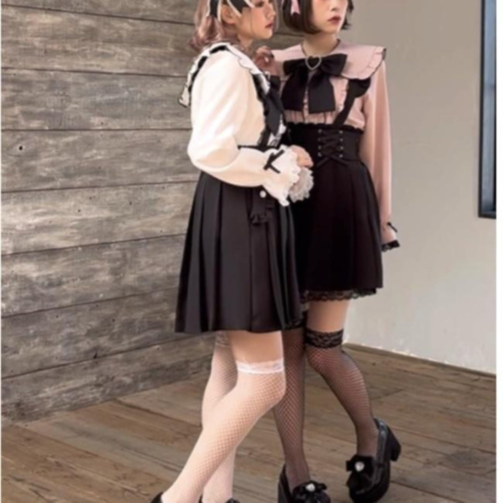 Pokn Jirai Kei Lolita Mode Cutecore Kleidung Kawaii Kleidung Bluse Goth Shirt Frauen Spitze Mesh Sheer Langarm Bluse