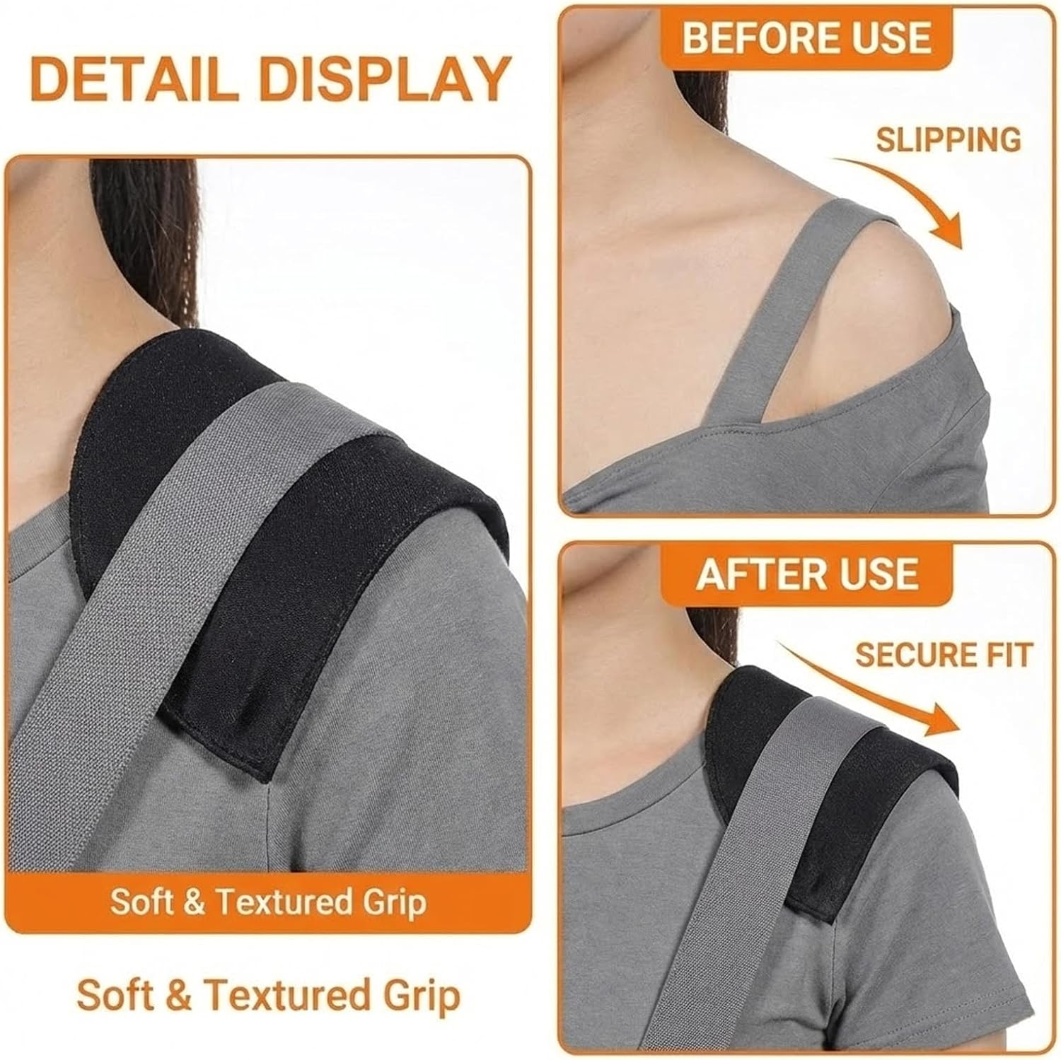 2 Pairs Shoulder Pads for Women 6mm Thickness Foam Shoulder Pads for Womens Clothing Thin Soft Breathable Sponge Pad for Sloping High Low Shoulders, Suit Blazer Coat Jacket Sewing, Black & White