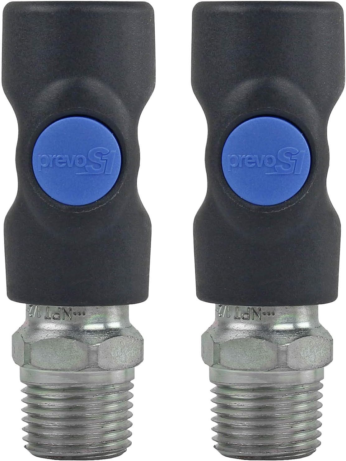 Prevost ISI 061253 1/2 Industrial Interchange Male NPT Safety Air Coupler Prevo S1-2 Pack