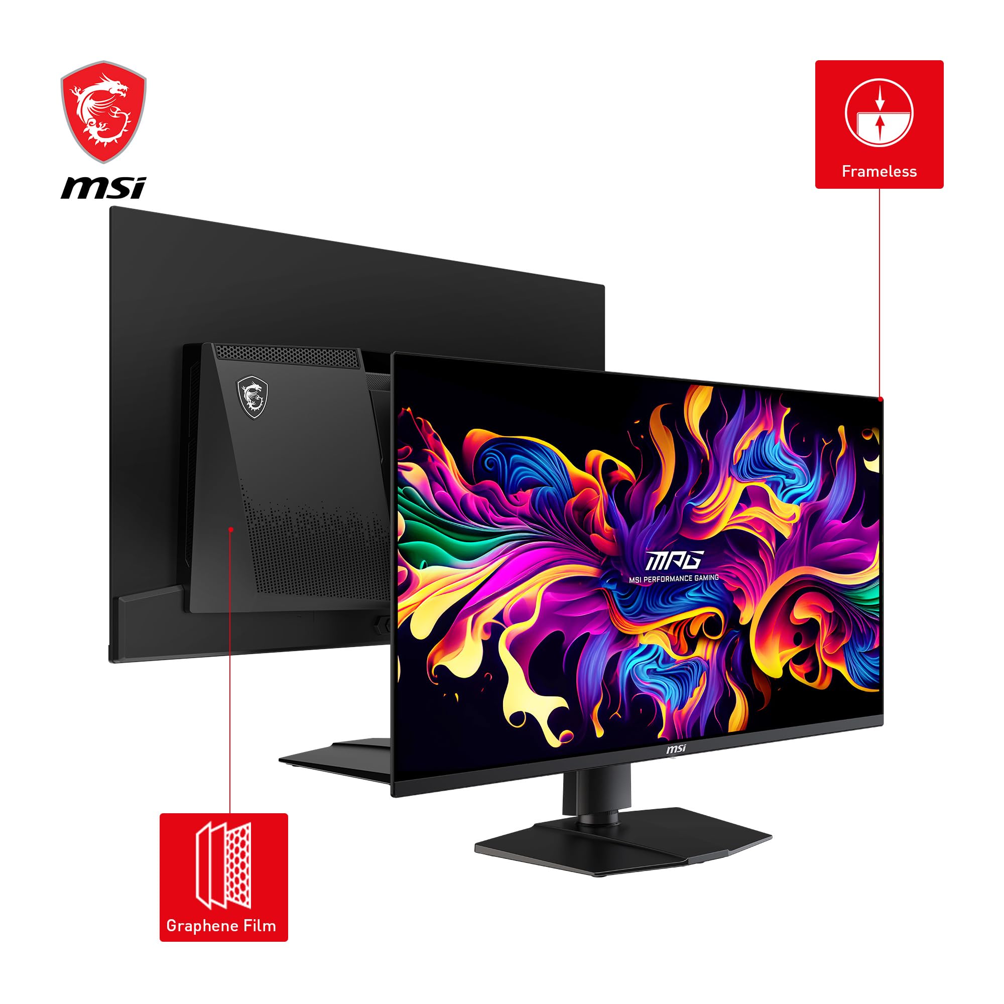 MSI MAG 321UPX QD-OLED 31.5 Inch 4K UHD Flat Gaming Monitor - 3840