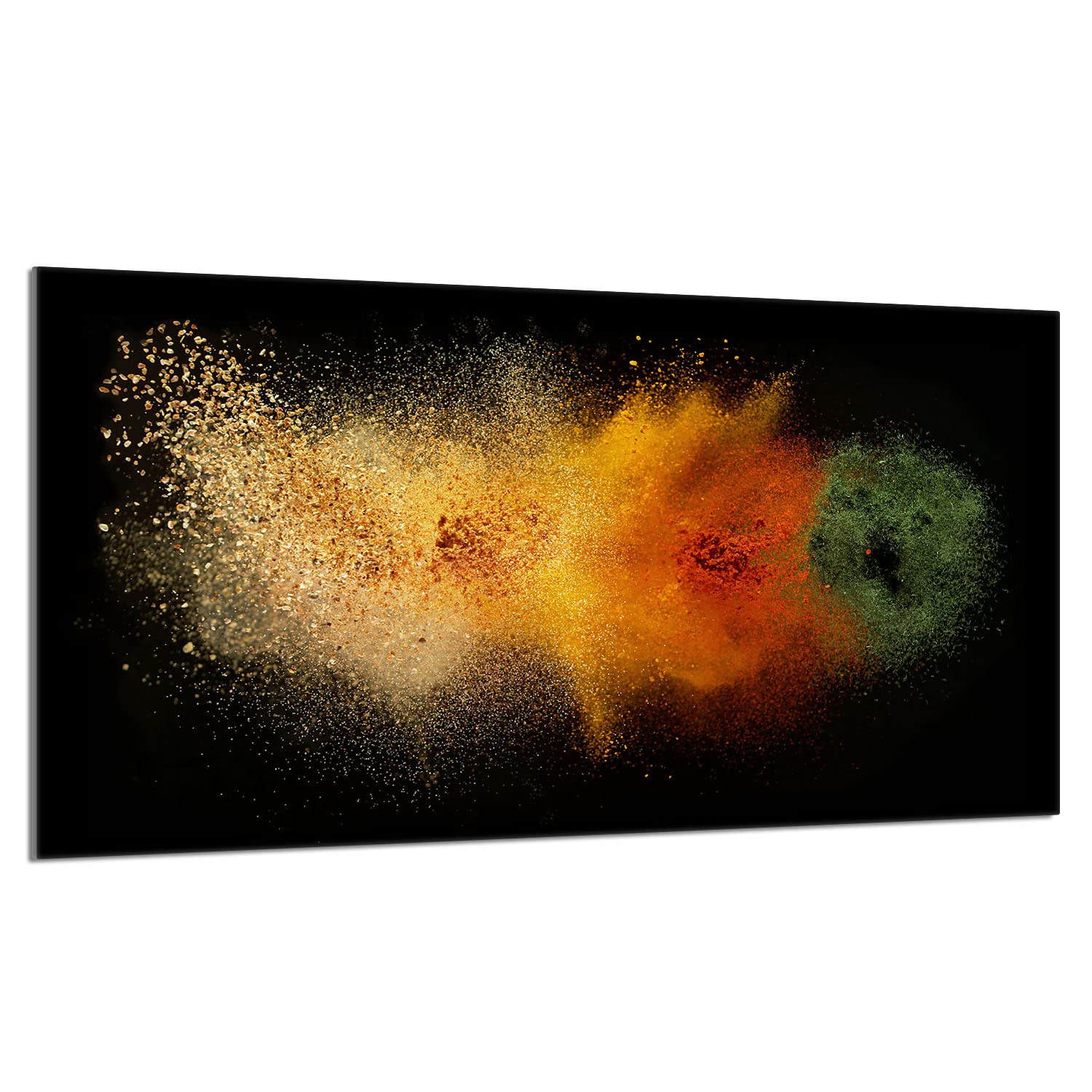 Placa protectora de vitrocerámica 90 x 52 cm 1 pieza cocina eléctrica universal para inducción protección contra salpicaduras tabla de cortar de vidrio templado como decoración, ESPECIAS