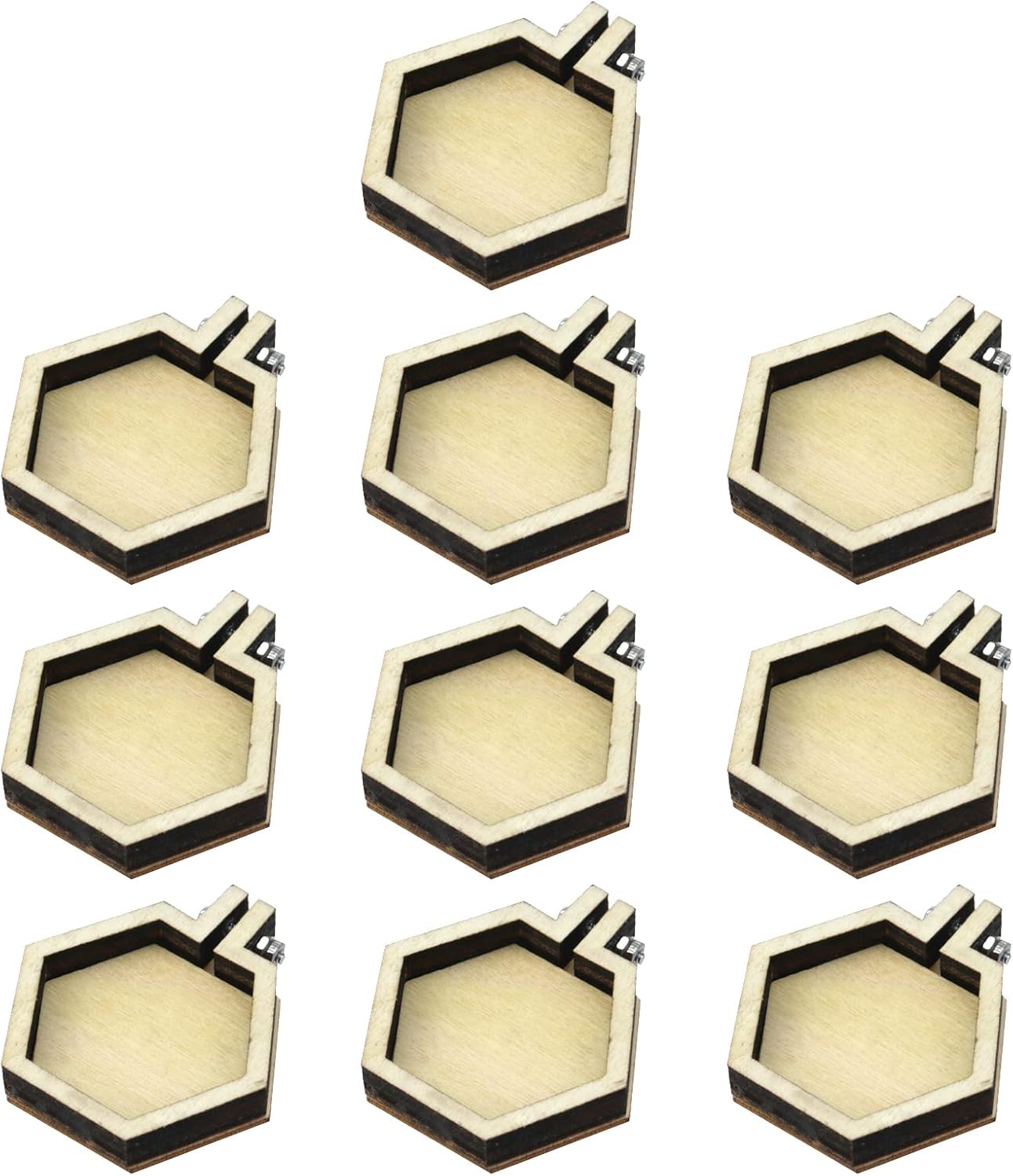 Dnyta 10 PCS Hexagon Mini Embroidered Hoop Tiny Cross