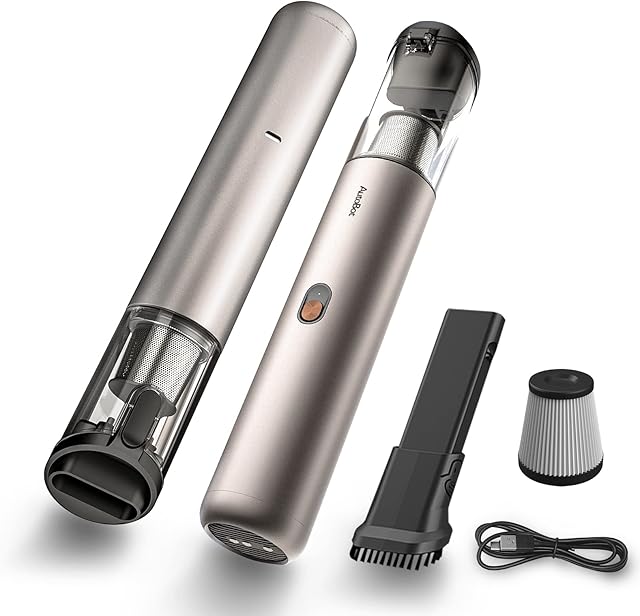 AutoBot VX Cordless Cleaner with 16Kpa 120W High Power Mini Handheld Dual Suction Mode Fast-Charging Vacuum for Home Car Pet Hair ABVX002, Gold, 120 W, 100 milliliters, 80 Decibeles