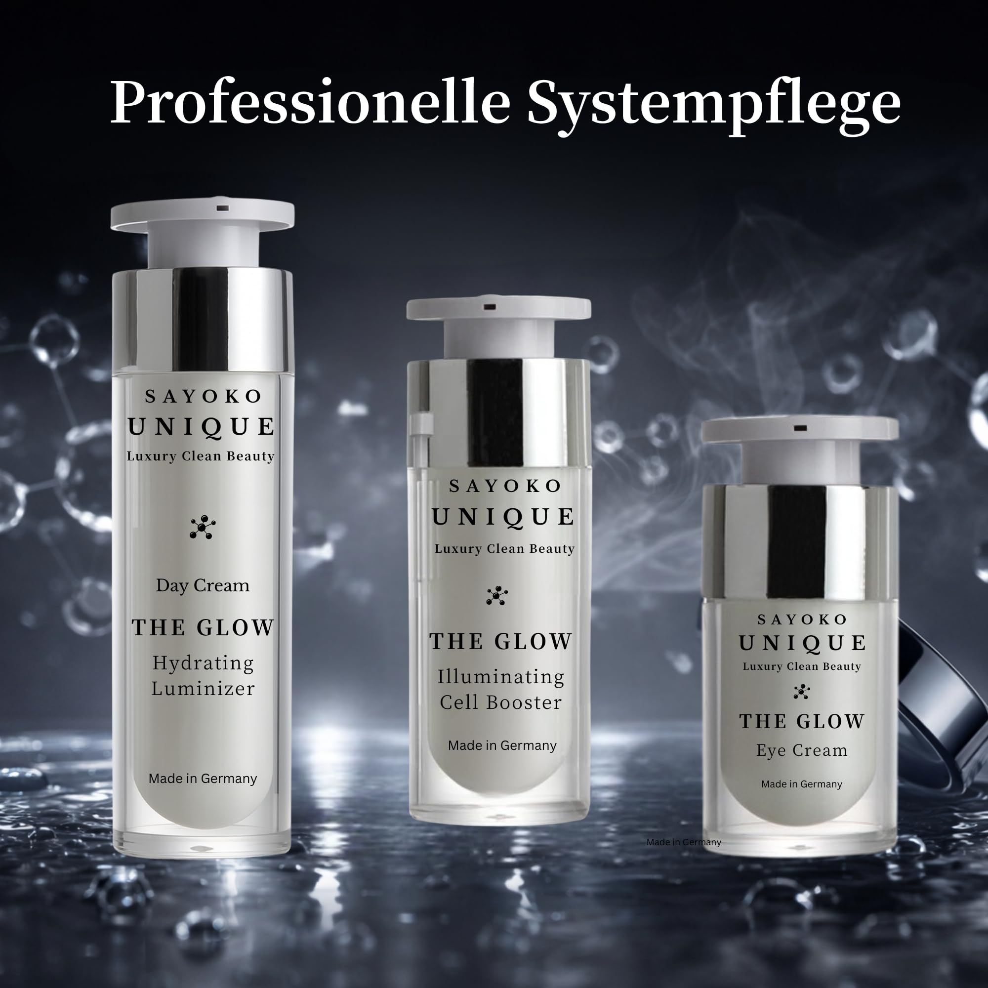 The Glow Hydrating Luminizer | Crema facial vegana con aloe vera, triple ácido hialurónico y Reishi – Hidratación y brillo para piel seca – Cuidado de día Clean Beauty
