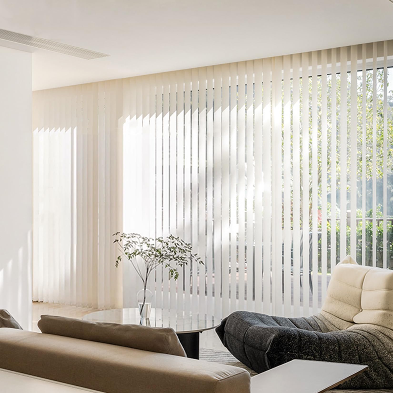 Tenda a Strisce Verticali,Tende Verticali Scorrevoli Oscuranti,per Finestre e porte,Tenda da Ufficio per Interni con Bande Verticali e Staffe a Soffitto,Personalizzabili (125cm x 200cm)