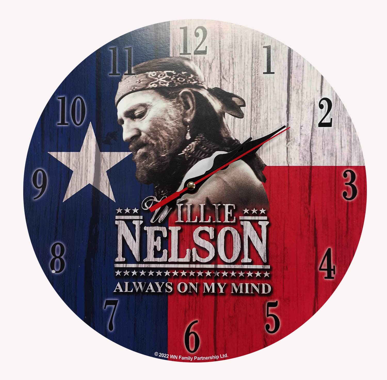 Midsouth ProductsWillie Nelson Clock Always On My Mind -