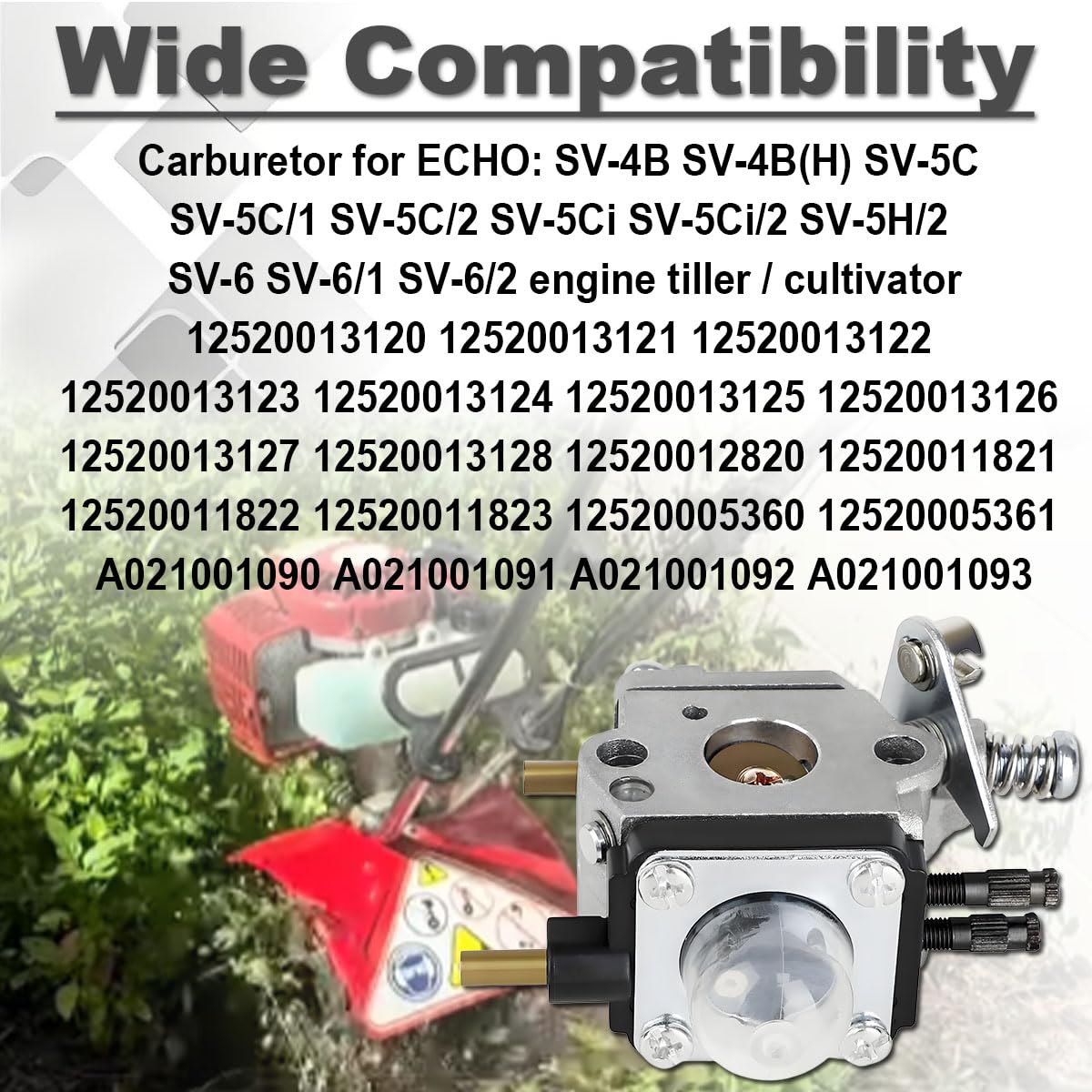 C1U-K82 Carburateur Mantis 7222 7230 7240 TC-210 Zama | 7240 7920 7924 C1U-K54A Motoculteur pour Echo TC-210 HC-1500 Cultivateur pour ZAMA C1U-K54A C1U-K17 C1U-K54