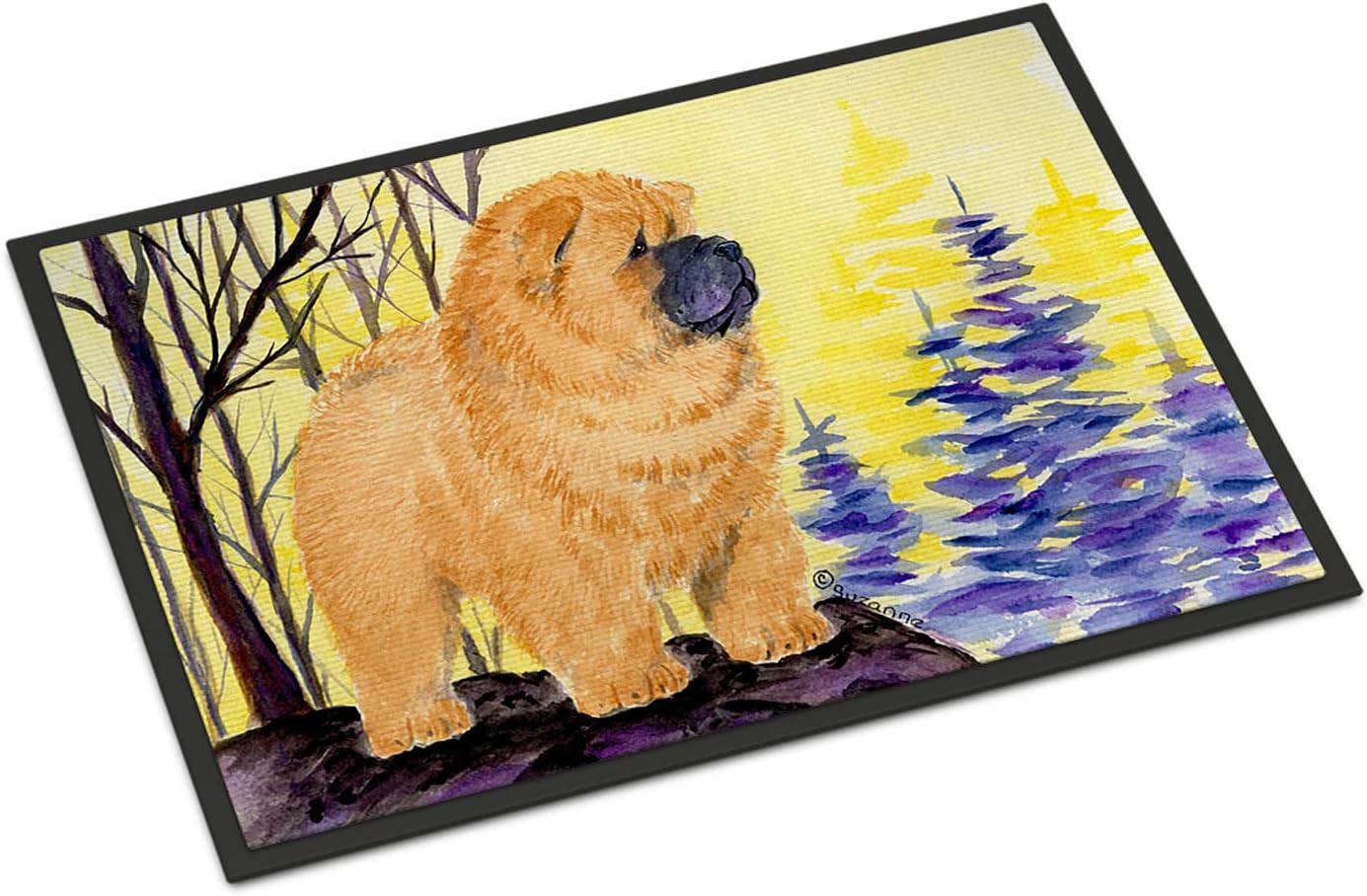 Caroline's Treasures SS8603MAT Chow Chow Doormat 18x27 Front Door Mat Indoor Outdoor Rugs for Entryway, Non Slip Washable Low Pile, 18H X 27W