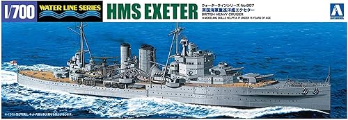 Miniatura 3 de Aoshima 1/700 Línea de Agua Serie No.807 Crucero Pesado Británico Exeter Modelo de Plástico