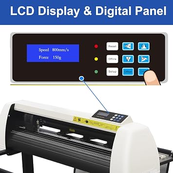 Vinyl Cutting Machine, 38.5 Vinyl Printer Plotter Cutter with Signmaster Software & Design Gallery, 256M Large Memory Decal Sticker Cutting Machine for Film Car Decal Card Heat Transfer Material