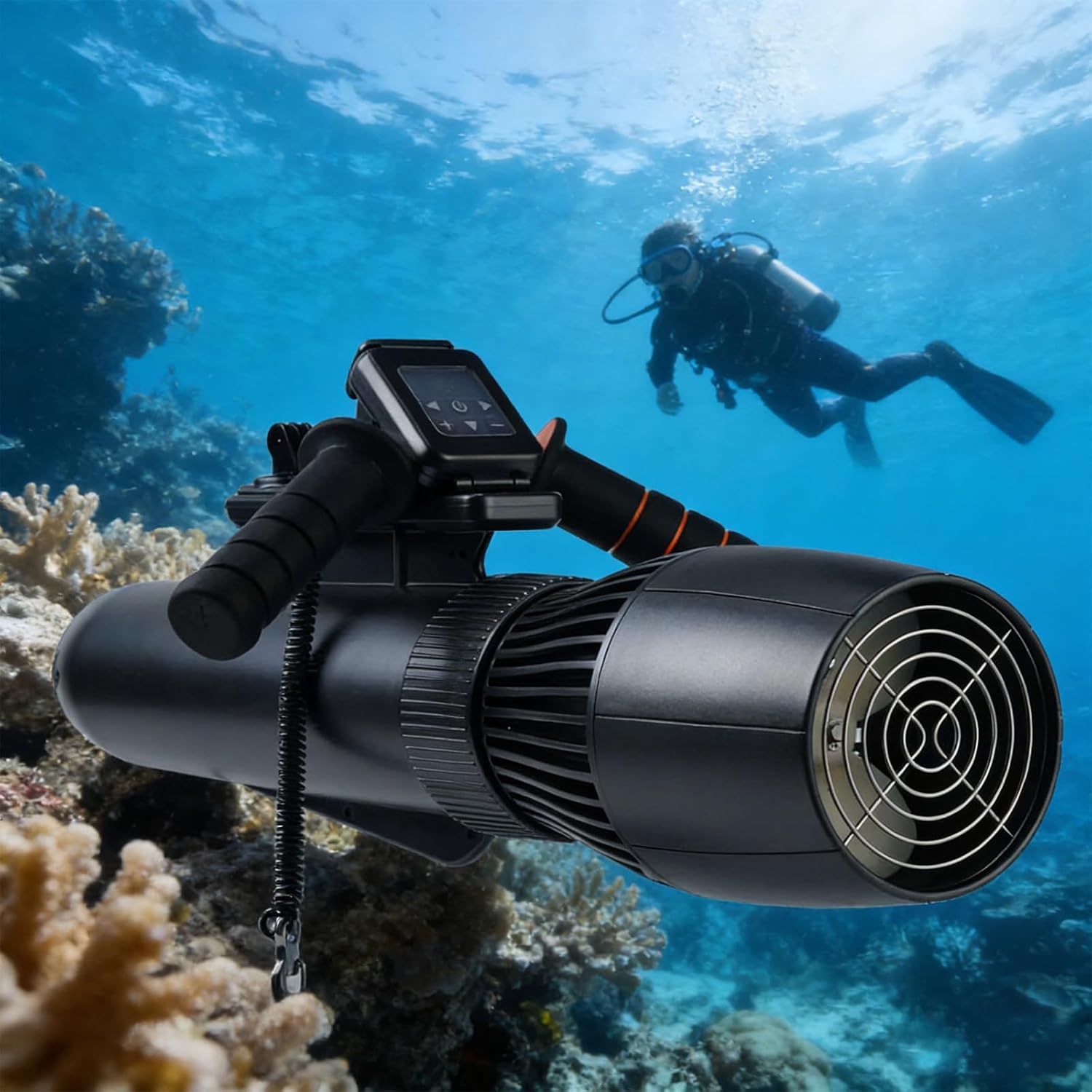 Underwater Thruster Set with Remote Control, Modular Sea Scooter Design, 10-Speed Switch and 3-11km/h Speed for Versatile Water Activities