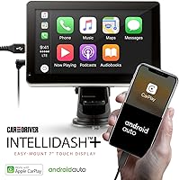Vista 18 de Car and Driver INTELLIDASH PRO - Pantalla táctil IPS inalámbrica con Bluetooth, SiriusXM, Siri Assistant. Soporte para parabrisas de tablero