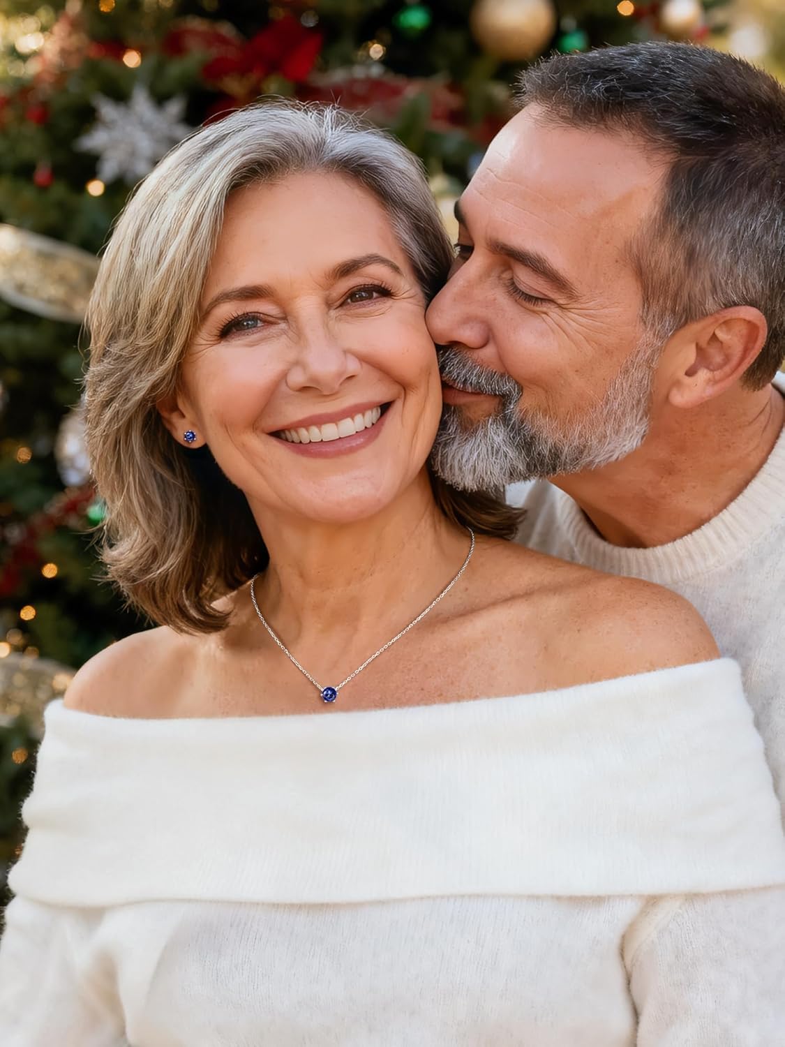 ChicSilver 925 Sterling Silver 12 Months Sparkling Round Cut Created Birthstone Pendant Necklace, 16 Inch Rolo Chain - Image 4