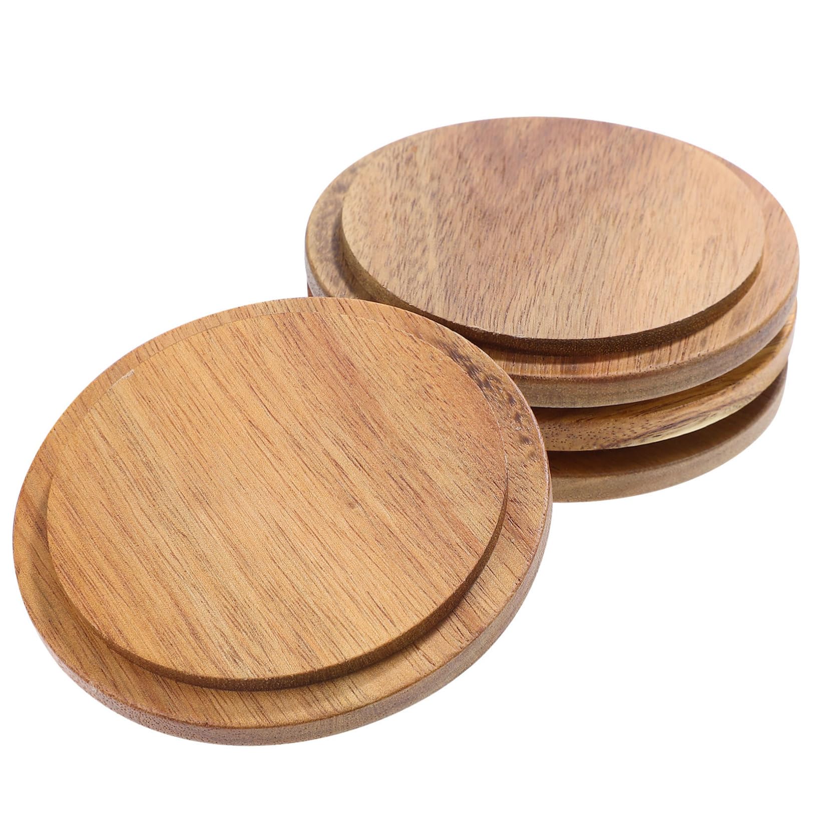 OSALADI 5 Series Gorro Cerveza Plástico Cubretodo Tapas De La Cubierta De La Taza Térmico Tazas Con Tapas Cubiertas De Taza Resistentes Al Calor Tapas De Tazas Redondas Madera 4 Piezas X 5