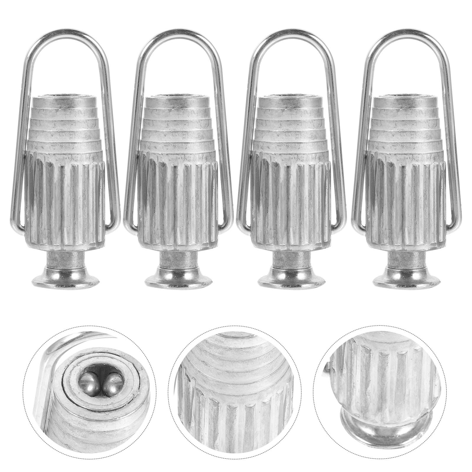 Tenditore per Filo Stendibiancheria in Alluminio 4 Pezzi Argento