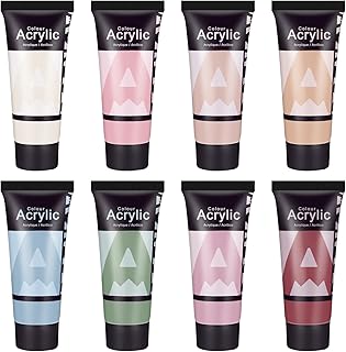 AUREUO Morandi Acrylic Paint Set - 8 Muted Colors x 0.71 Fl Oz/21ml Tube...