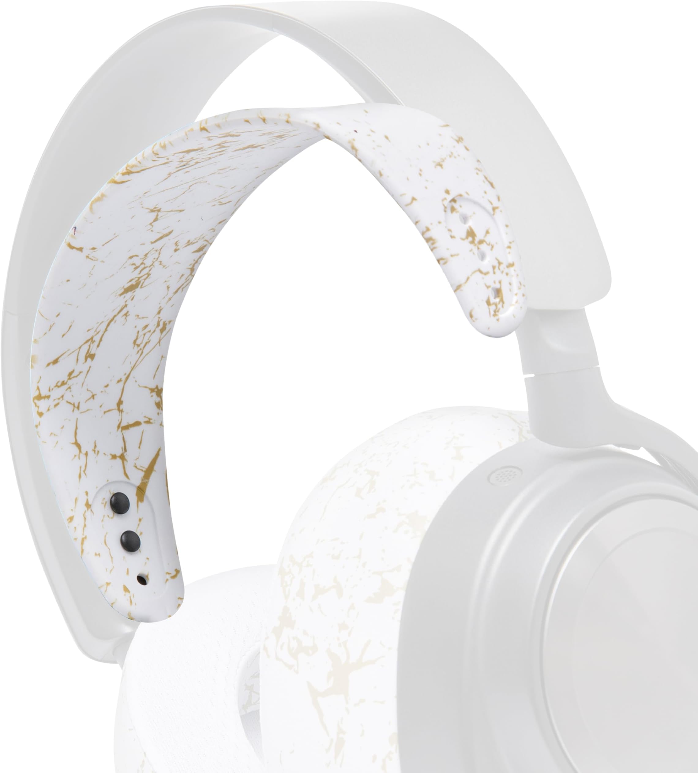 WC HeadbandZ Arctis Nova - Wicked Cushions Arctis Novaヘッドセット用アップグレードシリコンヘッドバンド - マッチしたイヤーパッドデザインで柔軟性、快適性、スタイルを強化 | ゴールドマーブル