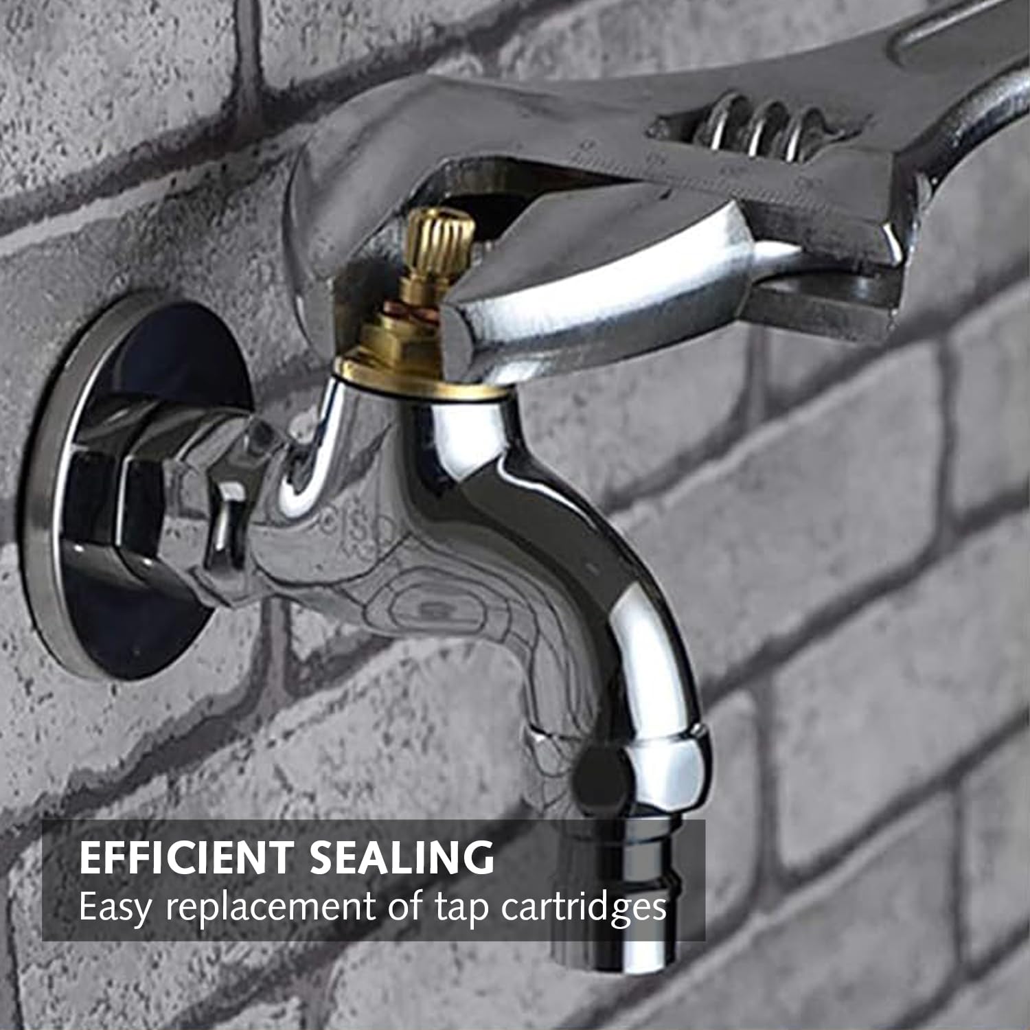 2 Pcs Ceramic Tap Cartridge 1/4 Turn 20 Spline,Tap Glands Seals Repair Kit,Tap Valve for Shower Bathroom Taps with Washers,Showerheads,Handheld Showers,Solid Brass Ceramic(1 Pair Hot & Cold) - Image 2