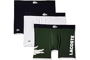 Lacost Men's Iconic Fashion 3-Pack Boxer Briefs: Comfort and Style Elevated