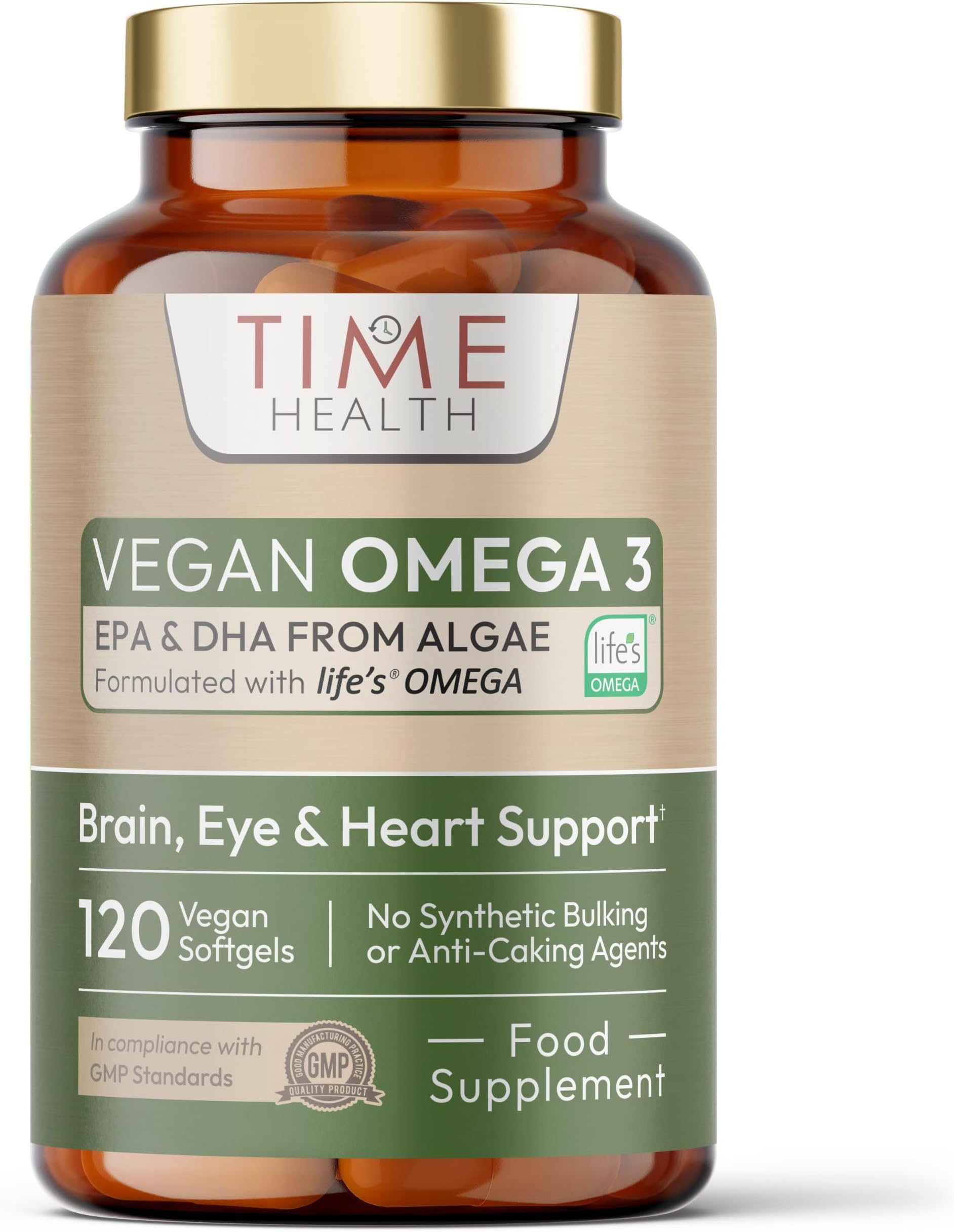 Vegan Omega 3 โ EPA & DHA from Algae Oil โ Premium Brand โ Carrageenan-Free โ Sustainable Algal Alternative to Fish Oil โ Vegetarian Essential Fatty Acids โ UK Made Supplement (120 Count (Pack of 1))