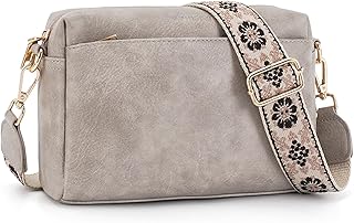 APHISON Small Crossbody Bags for Women, Triple Zip Crossbody Cell Phone Purse Shoulder Handbags with Adjustable Strap