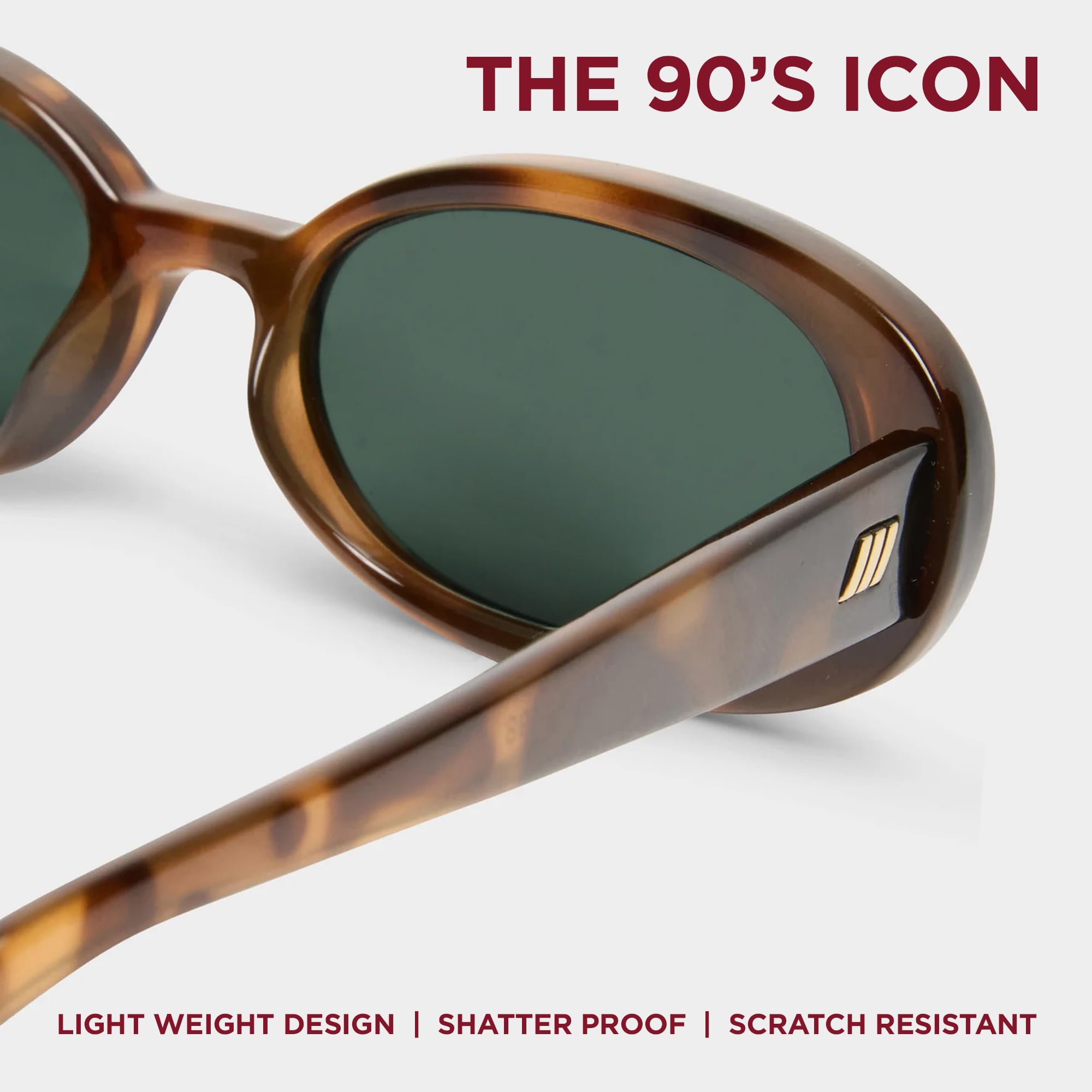 Le Specs OUTTA LOVE - Gafas de sol para mujer, forma ovalada, con alta protección UV