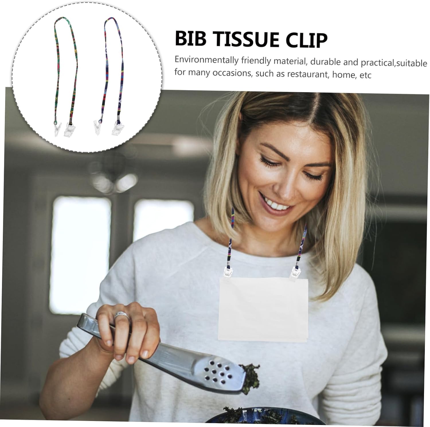 ABOOFAN 10pcs Lightweight Portable Napkin Clip Holders Bib Holder Clips Farmhouse Style Napkin for Adults