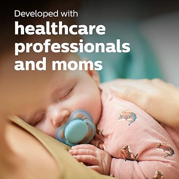 Philips AVENT Ultra Air Pacifier, 6-18 Months, Pink/Peach, 4 Pack, SCF245/42
