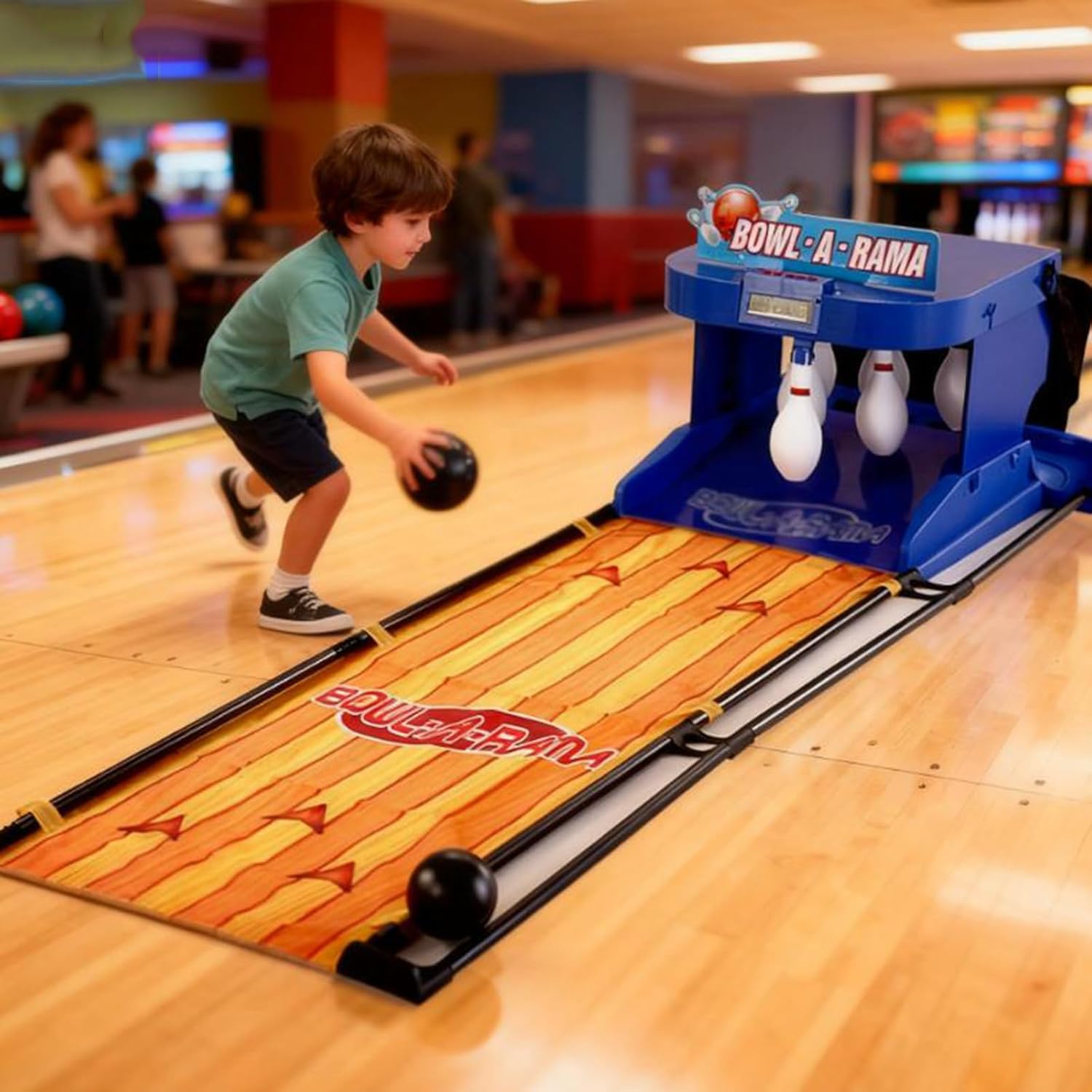Bowling Arcade Machine for Home Use,Electronic Bowling Game Machine,Foldable Indoor Electronic Bowling Alley Game with LED Scoreboard for Family Fun 2m