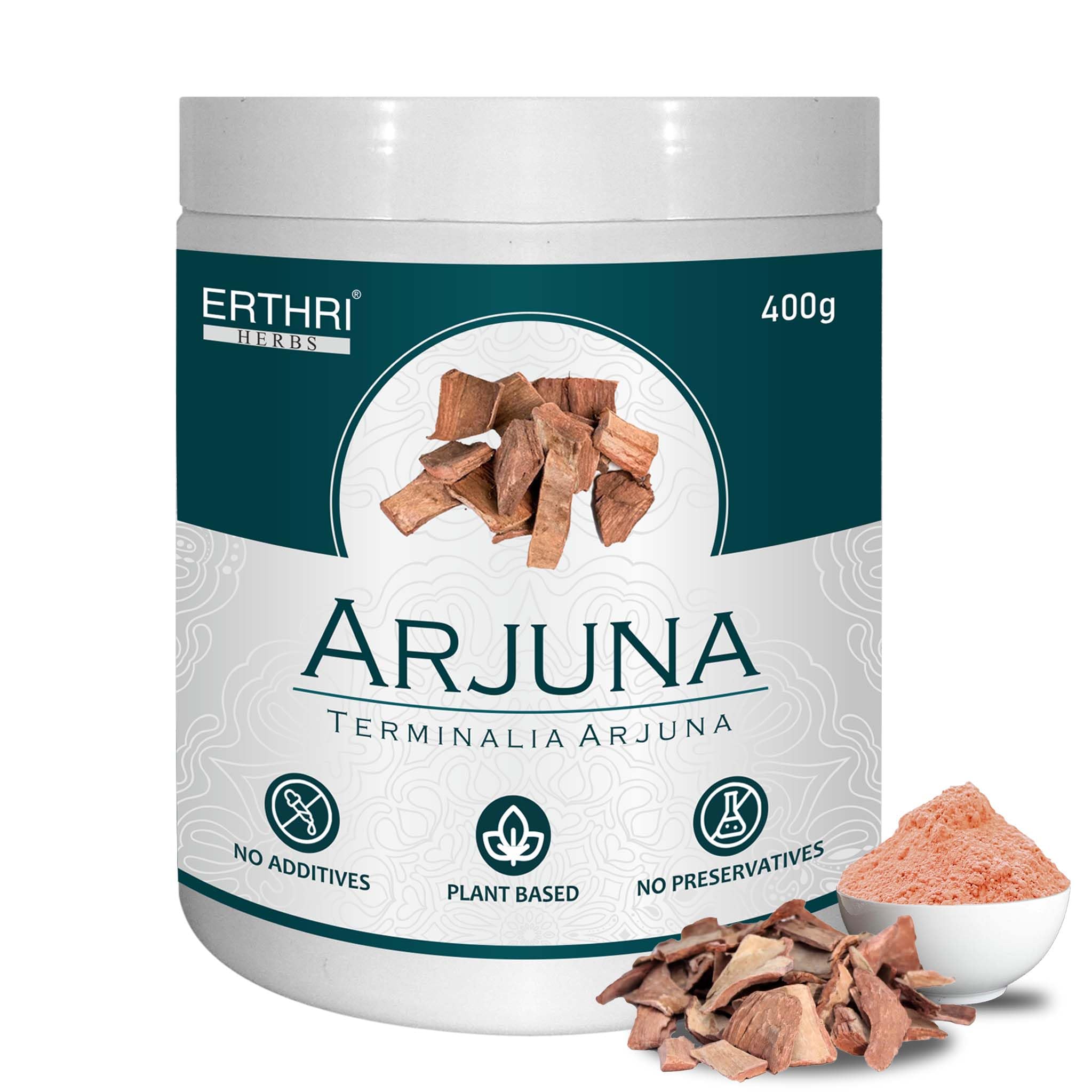 Erthri Pure Arjun Ki Chaal Powder 400g | Arjun Bark Powder | Terminalia Arjuna Powder for Heart Health (B0D9442W46) Amazon Price History, Amazon Price Tracker