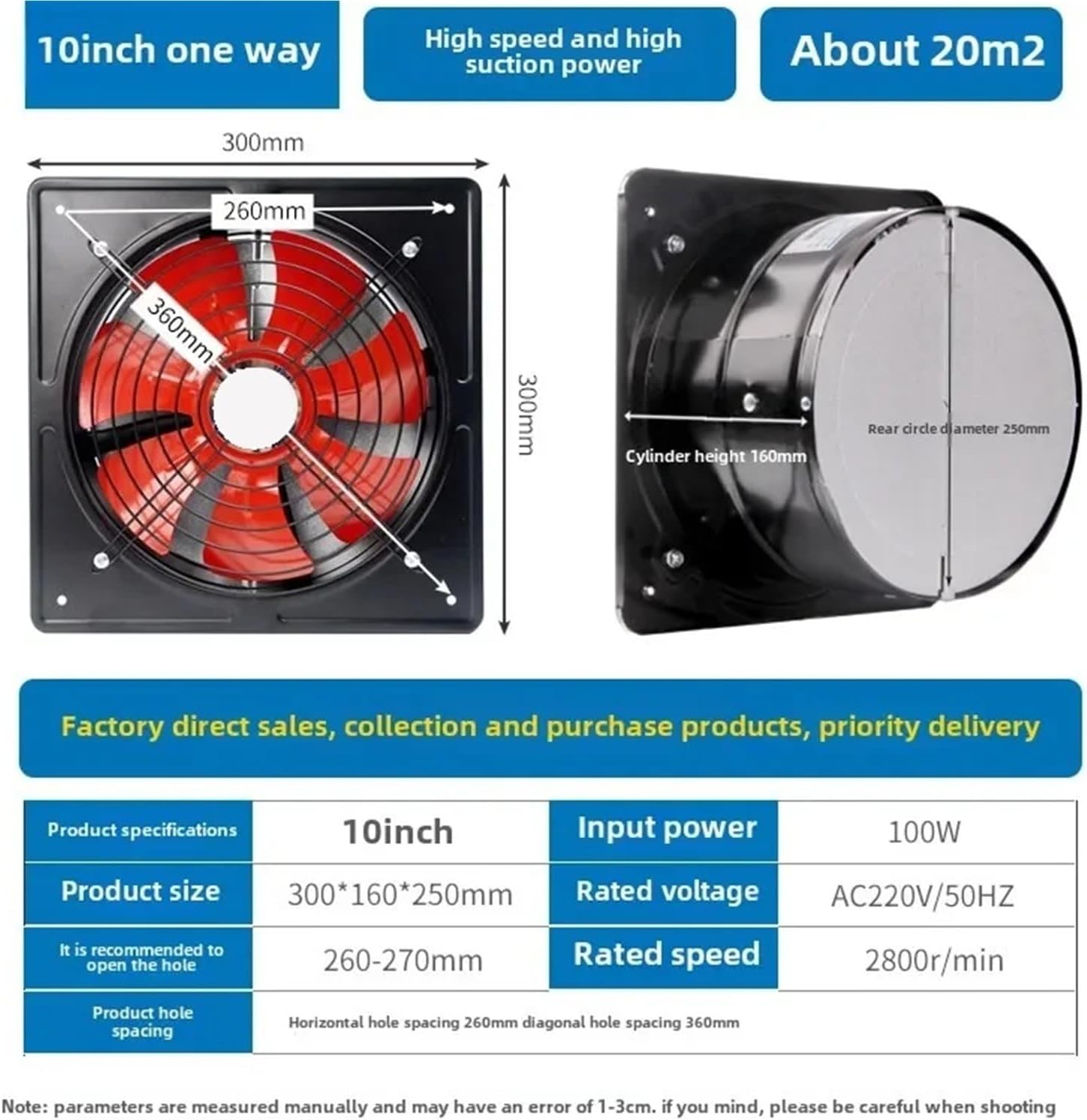 220v High Suction Rural Kitchen Powerful Exhaust Fan Range Hood