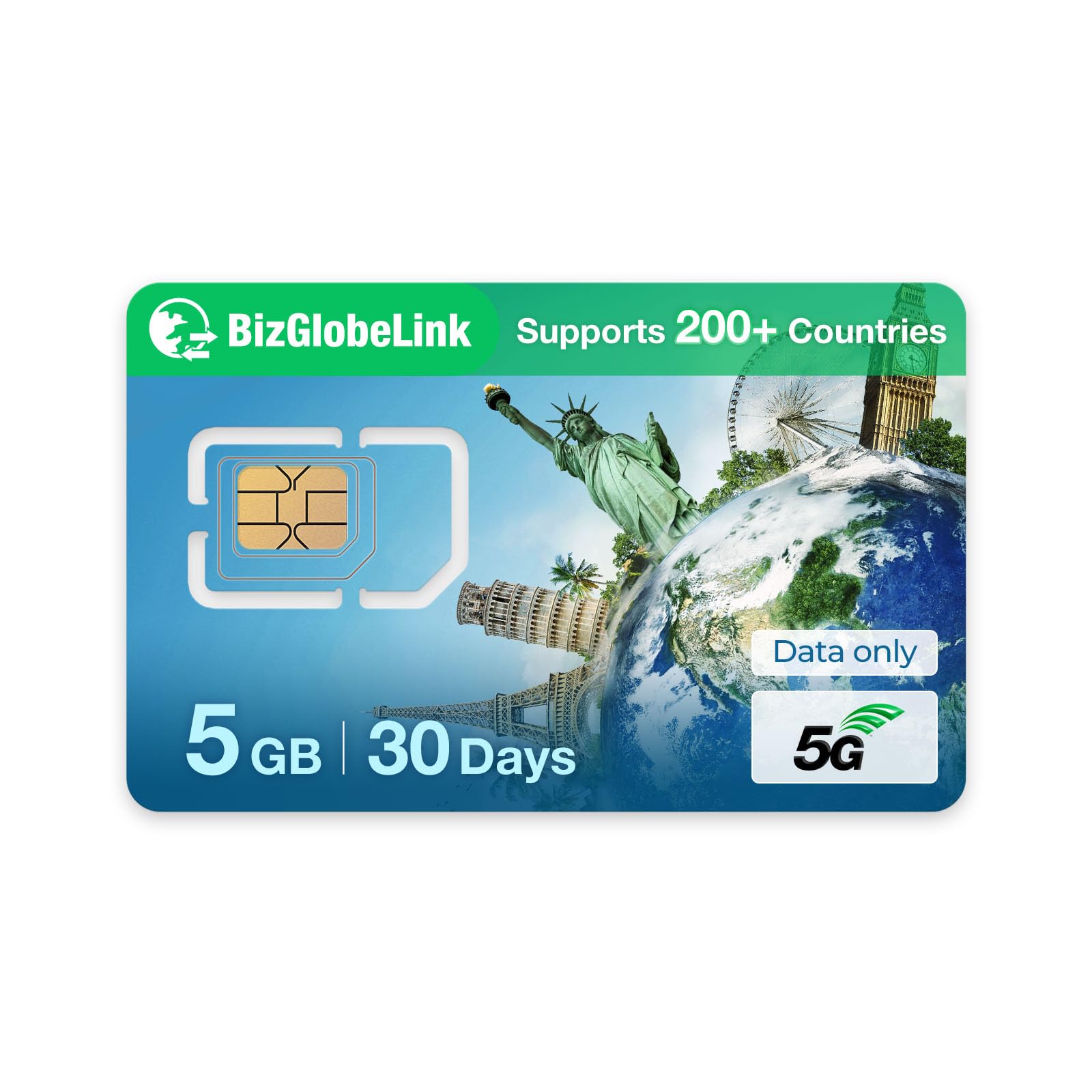 SIM Dati Europa EIOTCLUB - 15GB Per 30 Giorni In 33 Paesi, 5G/4G LTE Solo Internet