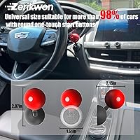 Vista 6 de Cinta Cubierta de botón de arranque para joystick de automóvil, accesorios de metal para arranque, cubierta de botón de arranque del motor