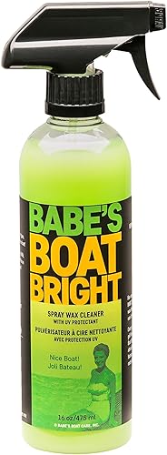 Babe's Boat Care Boat - Limpiador de cera brillante con protector UV 1 pinta no abrasiva repelente al agua limpiador de barcos en aerosol para