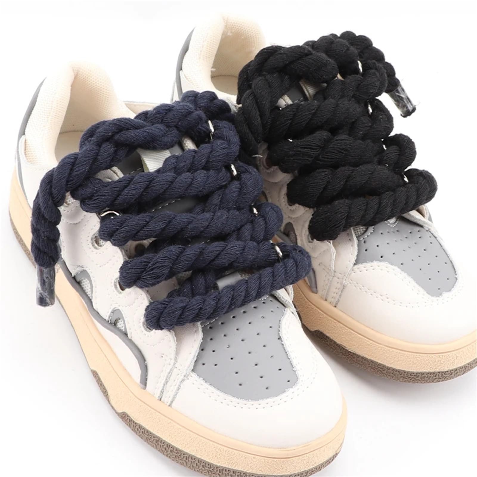 5 pares de cordones redondos algodón 1 cm grosor for zapatillas running Para Zapatillas Deportivas