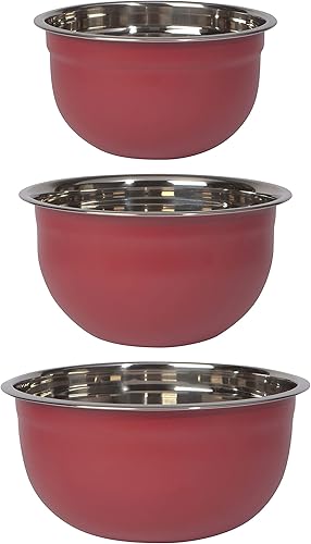 Miniatura 10 de Now Designs Tazones para mezclar de acero con revestimiento mate, negro, 5 cuartos de galón, 3 cuartos de galón, 1.5 cuartos de galón, 7 x alto 3.57