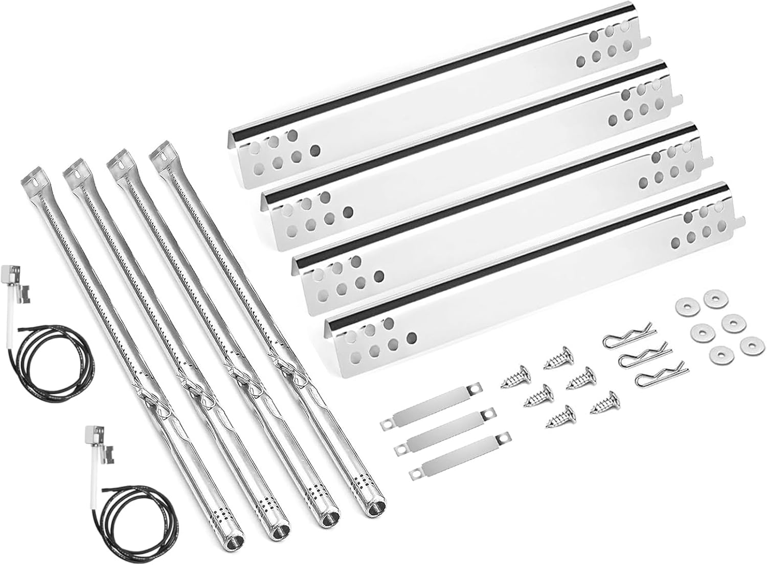 Replacement Parts for Charbroil Performance 475 4 Burner 463347017, 463361017, 463342119, 463347418, 463335517, G470-0004-w1, Heat Plate Tent Shield, Crossover Tube for Char-Broil 4 Burner Gas Grill 4-Burner