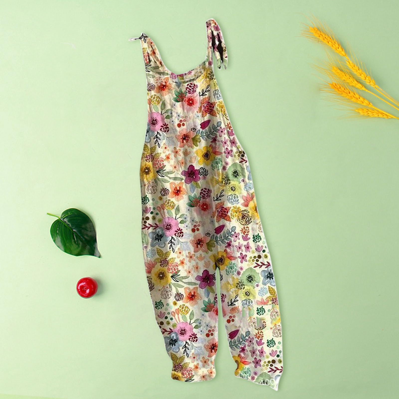 Salopette Donna Jeans Casual da Casa con Tasche Laterale Overall Tinta Unita Bretelle Vintage Gamba Dritta per Il Tempo Libero Taglie Grandi Senza Maniche Salopette con Tasche