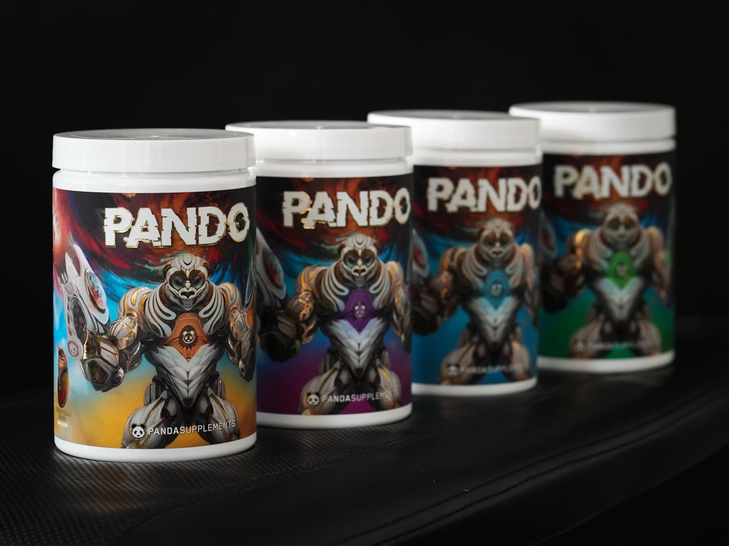 Underground Bio Labs Panda Supps: Pando Pre-Workout | 400mg Fast and Extended Release Caffeine | 6G L-Citrulline for Maximum Pumps and Endurance | 25 Servings (Peach Gear Rings)