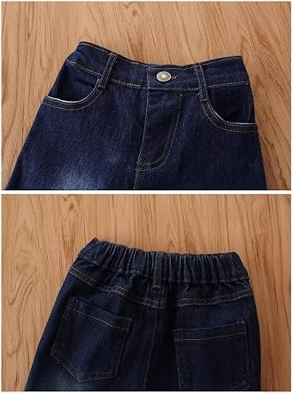 Toddler Girl Bell Bottom Jeans Baby Girls Bell-Bottoms Ruffle Trousers Flare Pants
