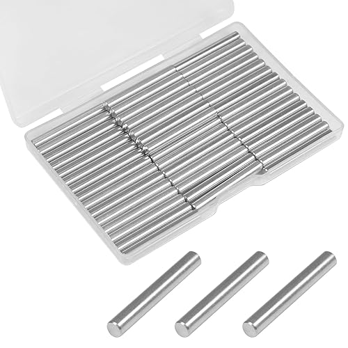 Miniatura 18 de MroMax 100 pasadores cilíndricos de acero inoxidable 304 M1.0.197 x 0.236 in, clavijas de soporte de estante para dispositivos metálicos