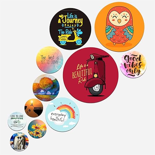 Artvibes Life Is A Journey Enjoy The Ride Decorative Round