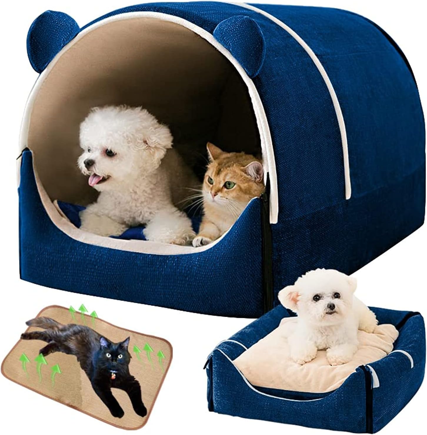 Cat Bed Pet Large Cave 4in1 Sweet House Foldable Kitten Home Pet Dogs