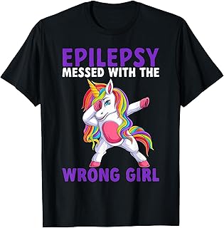 Kids Epilepsy Messed With The Wrong Girl Epilepsy Awareness T-Shirt