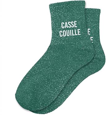 STC Chaussettes Paillettes Solaire Jaunes - Cadeau Original Femme Fille
