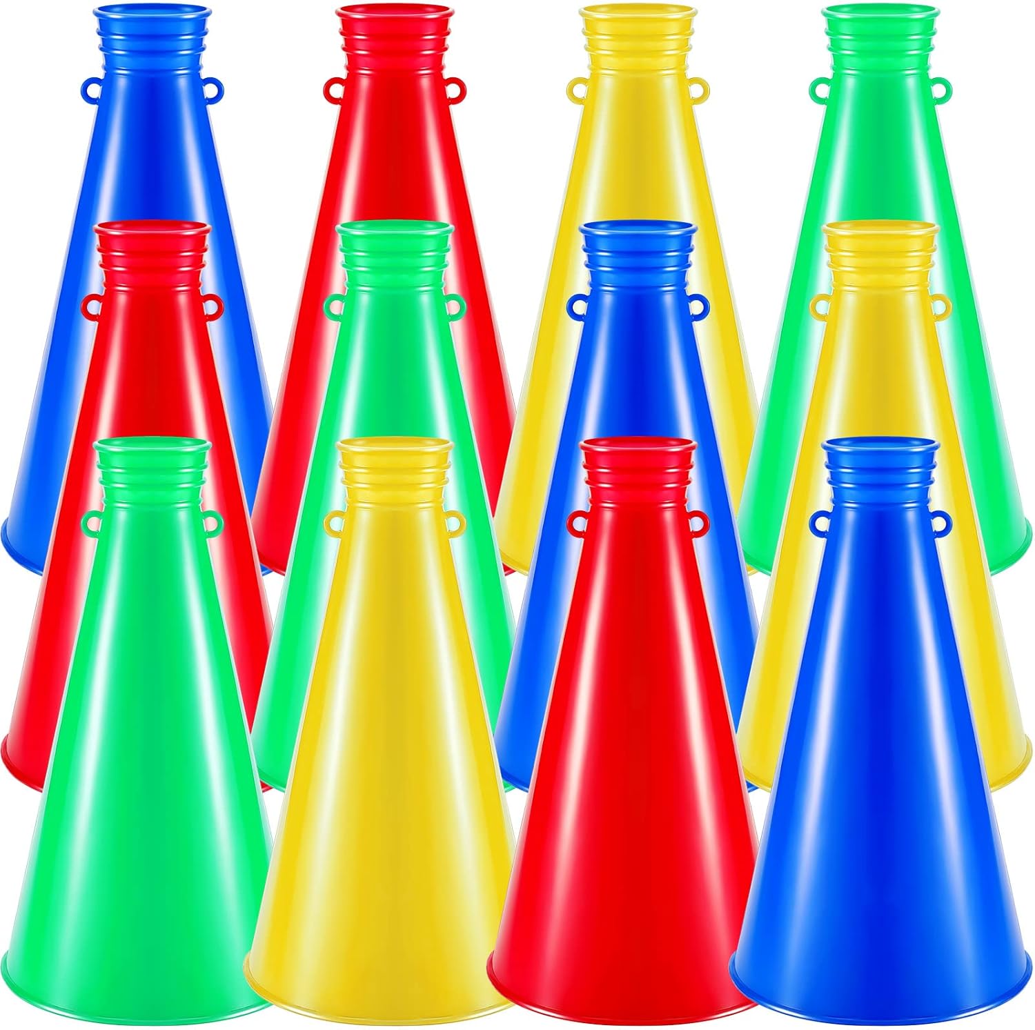 12 Pcs Colorful Megaphone Party Accessory Plastic Cheer
