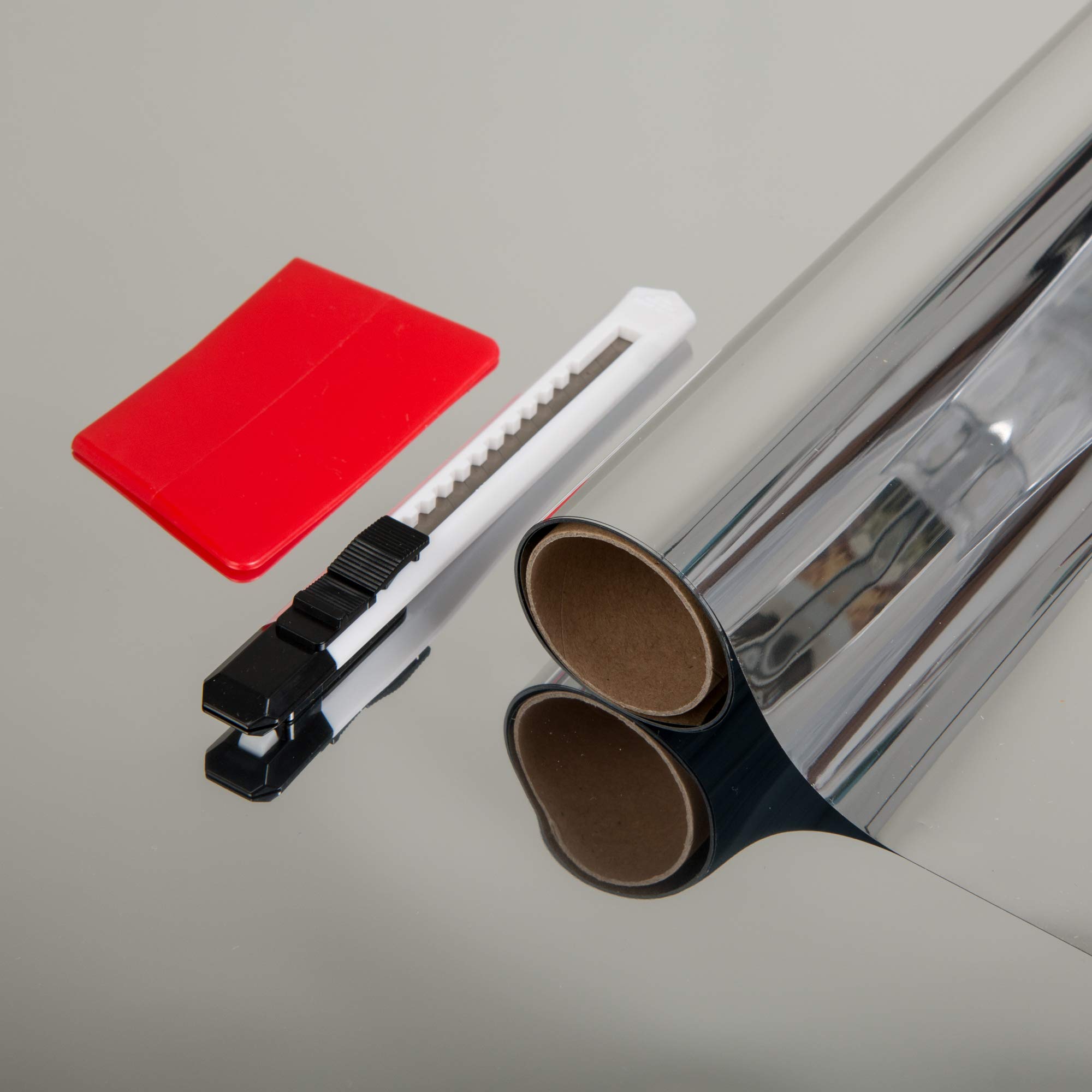 d-c-fix Film Miroir Autocollant (90x150cm) Film de Fenêtre Protection Visibilité Extérieure, Transparent à l'Intérieur (en journée) – Protection UV 99%, Film Réfléchissant (Lot de 3)