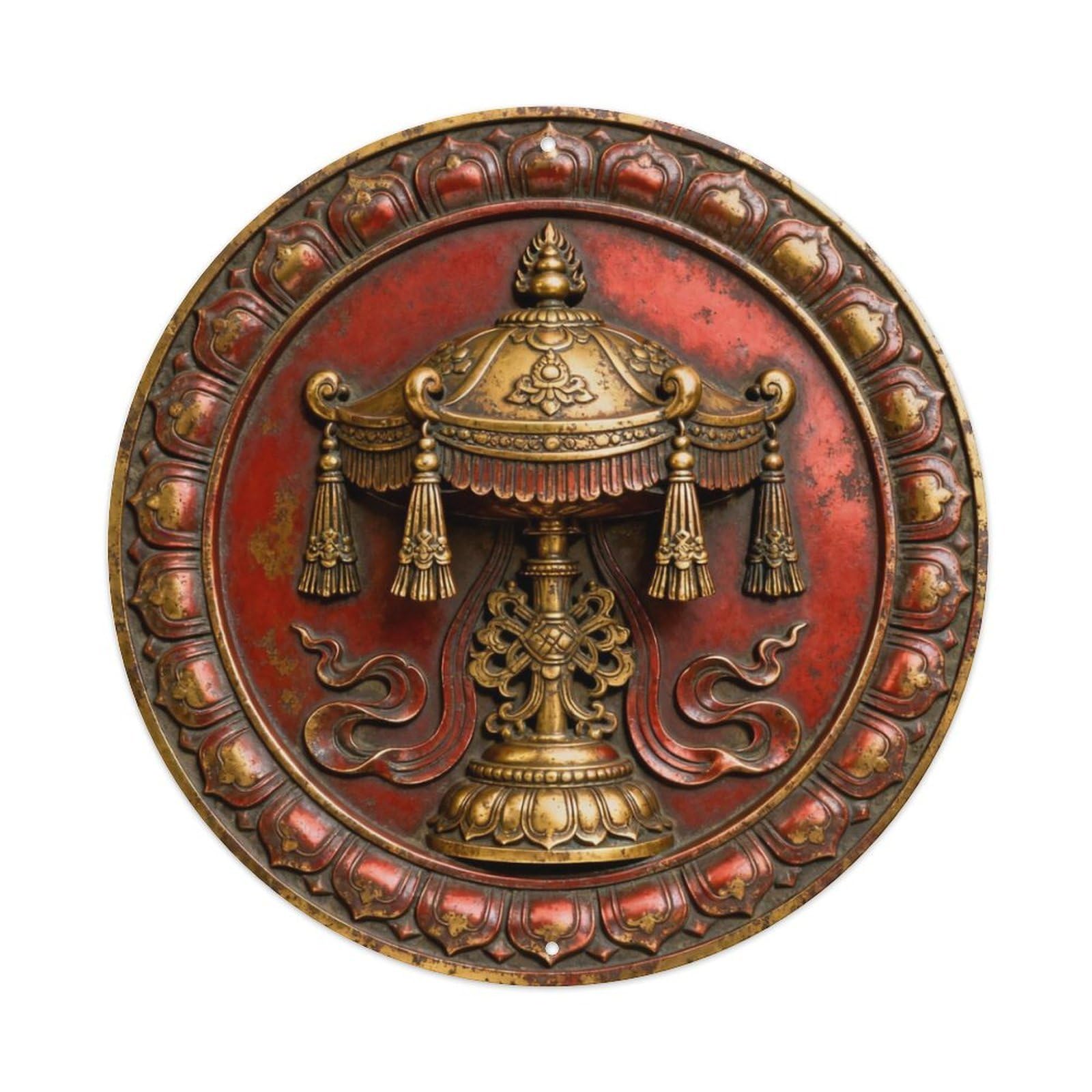 Tibet Dharma Protect Umbrella Metal Tin Sign Plaque