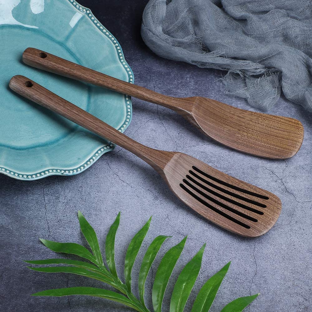 AIUHI 7-delige houten lepels spatels voor het koken ... - Shein